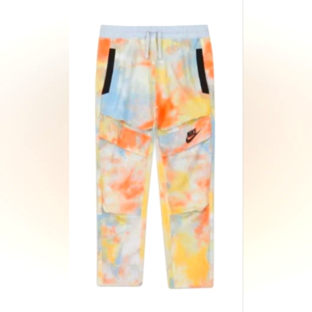 Nike Boys' Sportswear Tie-Dye 3/4 Length Pants, Pre-loved - Size M